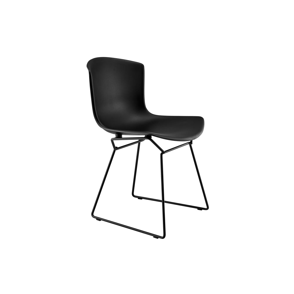 Set of 2 Bertoia Replica Molded Shell Side Kitchen Dining Chair - Black Fast shipping On sale
