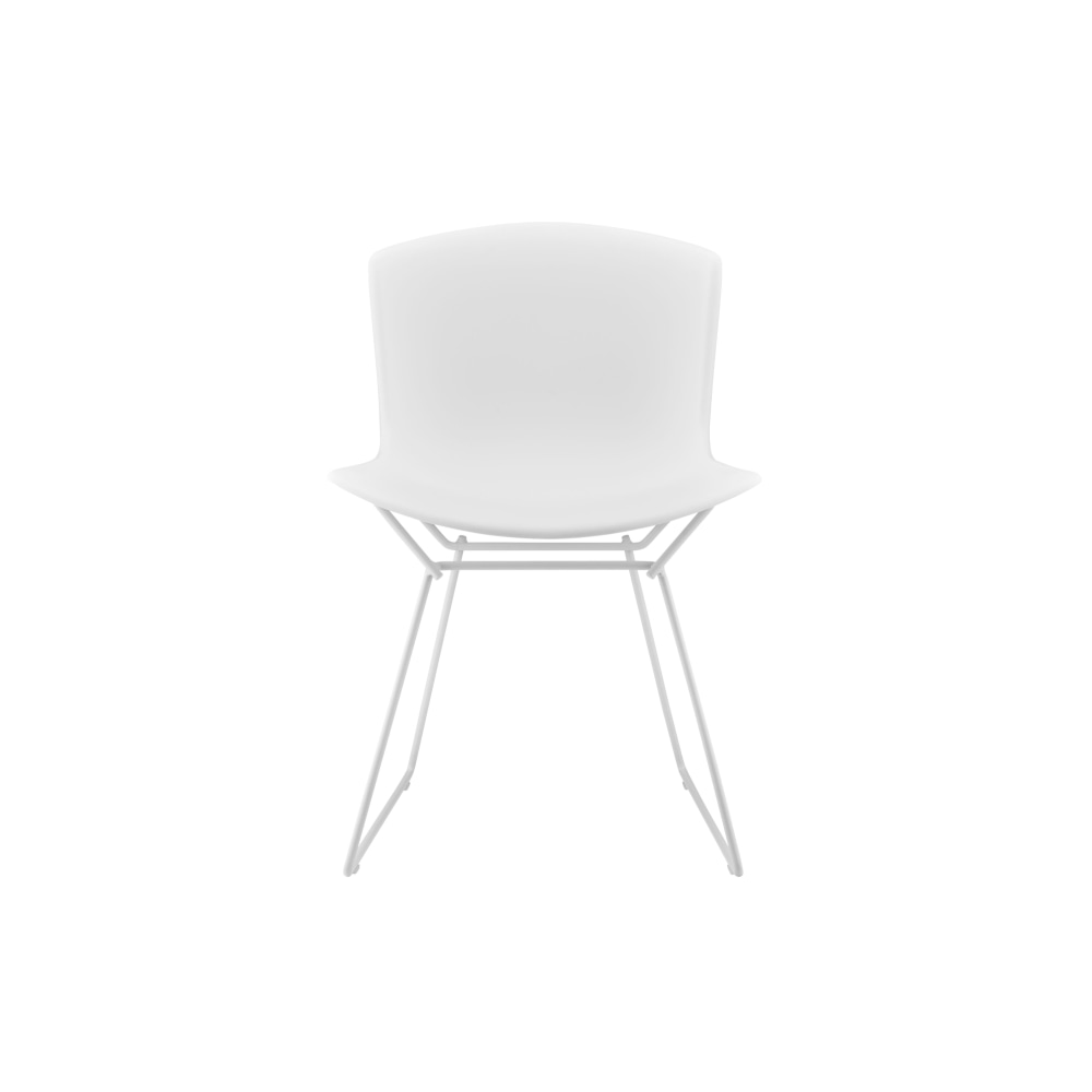 Set of 2 Bertoia Replica Molded Shell Side Kitchen Dining Chair - White Fast shipping On sale