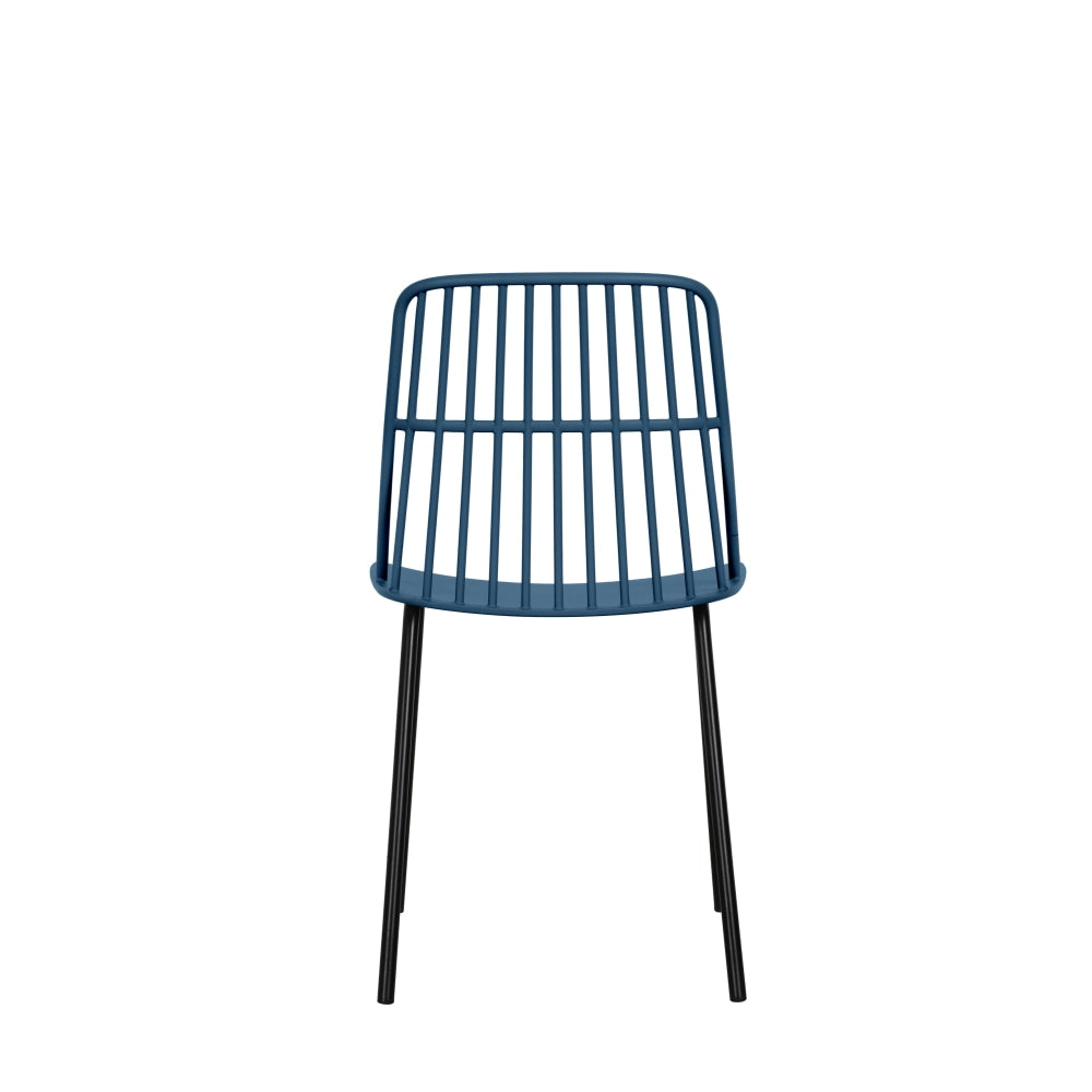 Set of 2 Betty Kitchen Dining Chairs - Blue Chair Fast shipping On sale