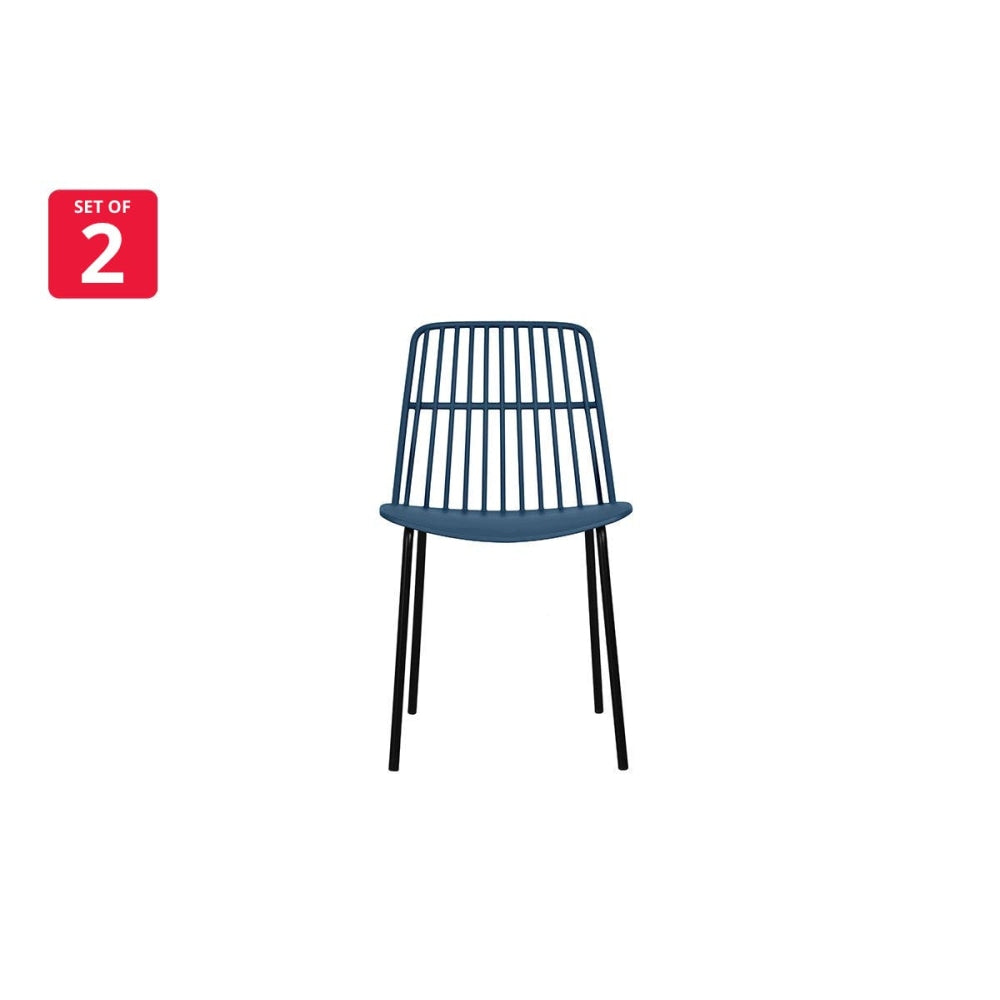 Set of 2 Betty Kitchen Dining Chairs - Blue Chair Fast shipping On sale