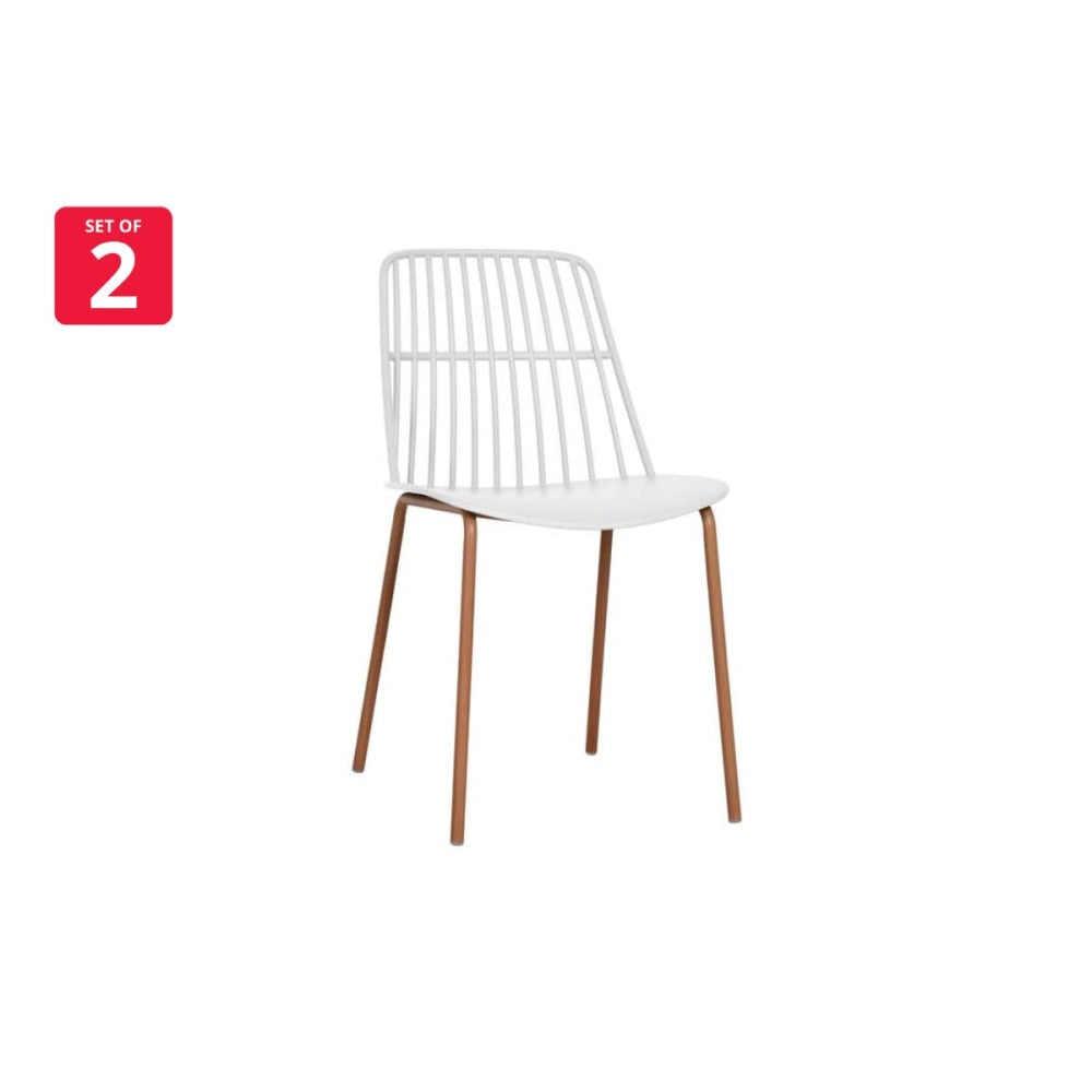 Set of 2 Betty Kitchen Dining Chairs - White Chair Fast shipping On sale