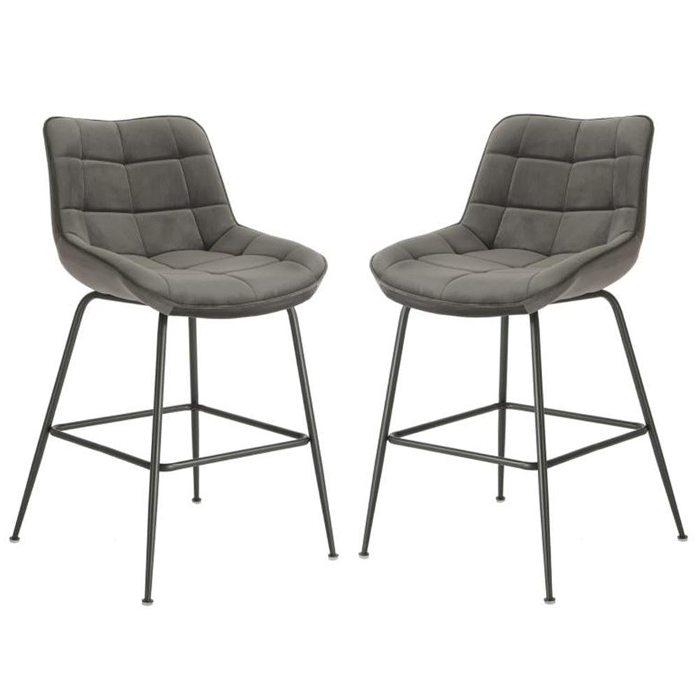Momentous Living - Set Of 2 Bianca Velvet Fabric Kitchen Counter Bar ...