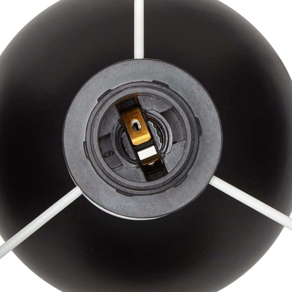 Set of 2 Capri Ceramic Base Modern Round Table Lamp - Black Fast shipping On sale