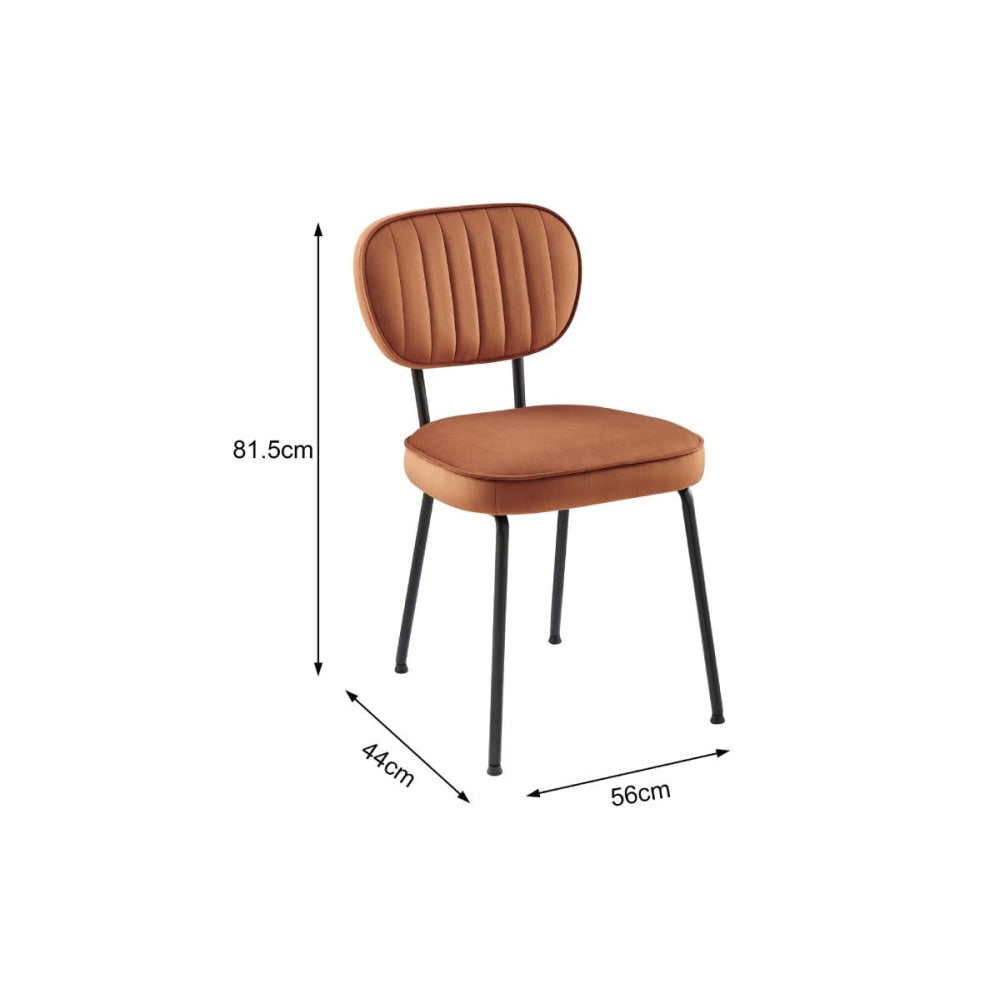 Set of 2 Clair Kitchen Dining Chairs - Copper Chair Fast shipping On sale