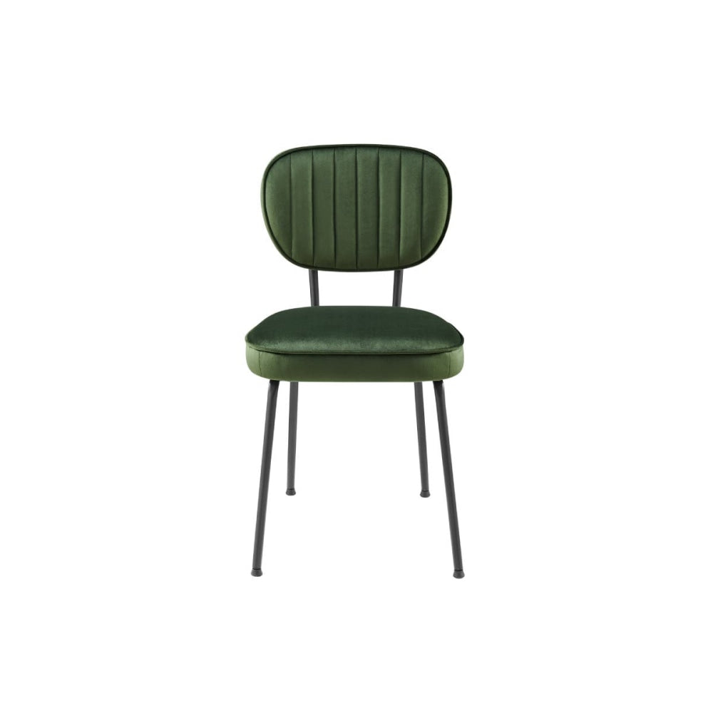 Set of 2 Clair Kitchen Dining Chairs - Forest Green Chair Fast shipping On sale