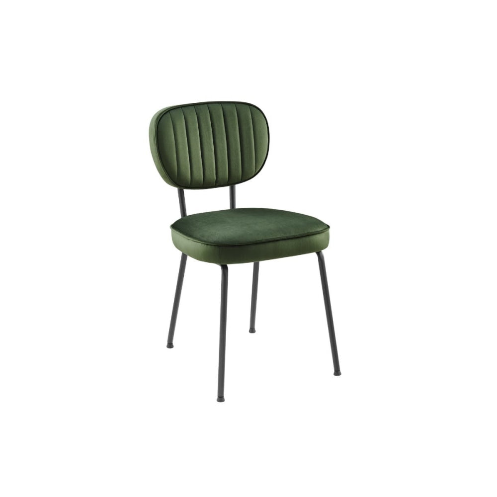 Set of 2 Clair Kitchen Dining Chairs - Forest Green Chair Fast shipping On sale