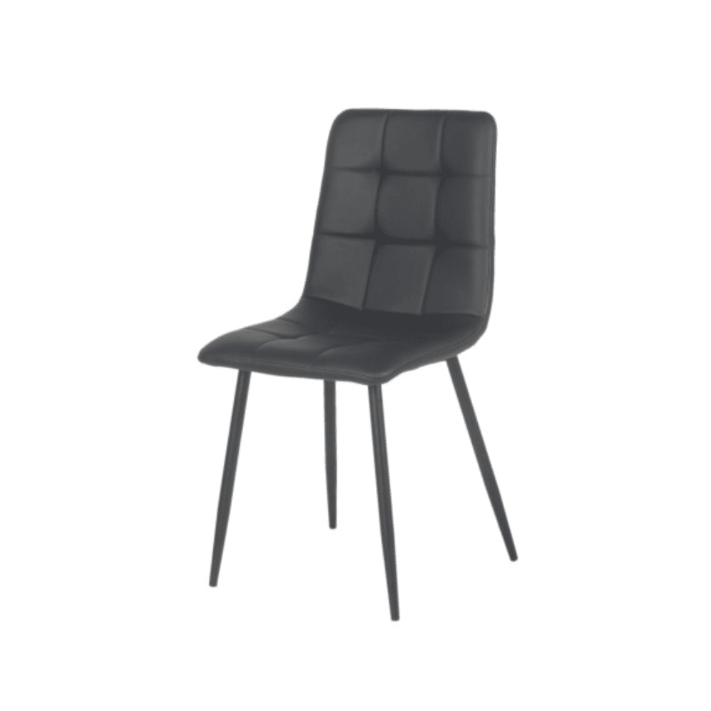 Set Of 2 Cristo Modern Ultrasuede Fabric Kitchen Dining Chair - Black Fast shipping On sale