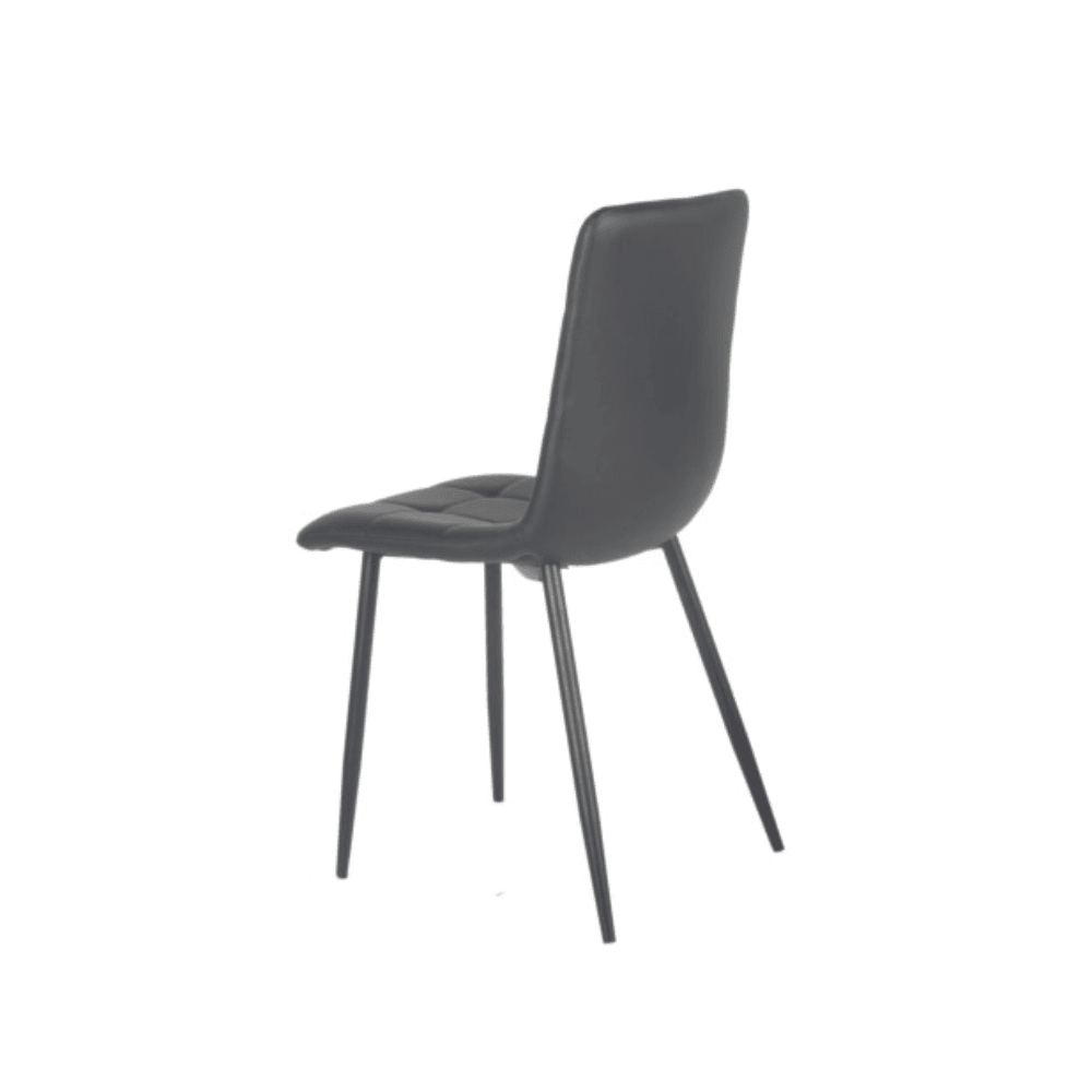 Set Of 2 Cristo Modern Ultrasuede Fabric Kitchen Dining Chair - Black Fast shipping On sale