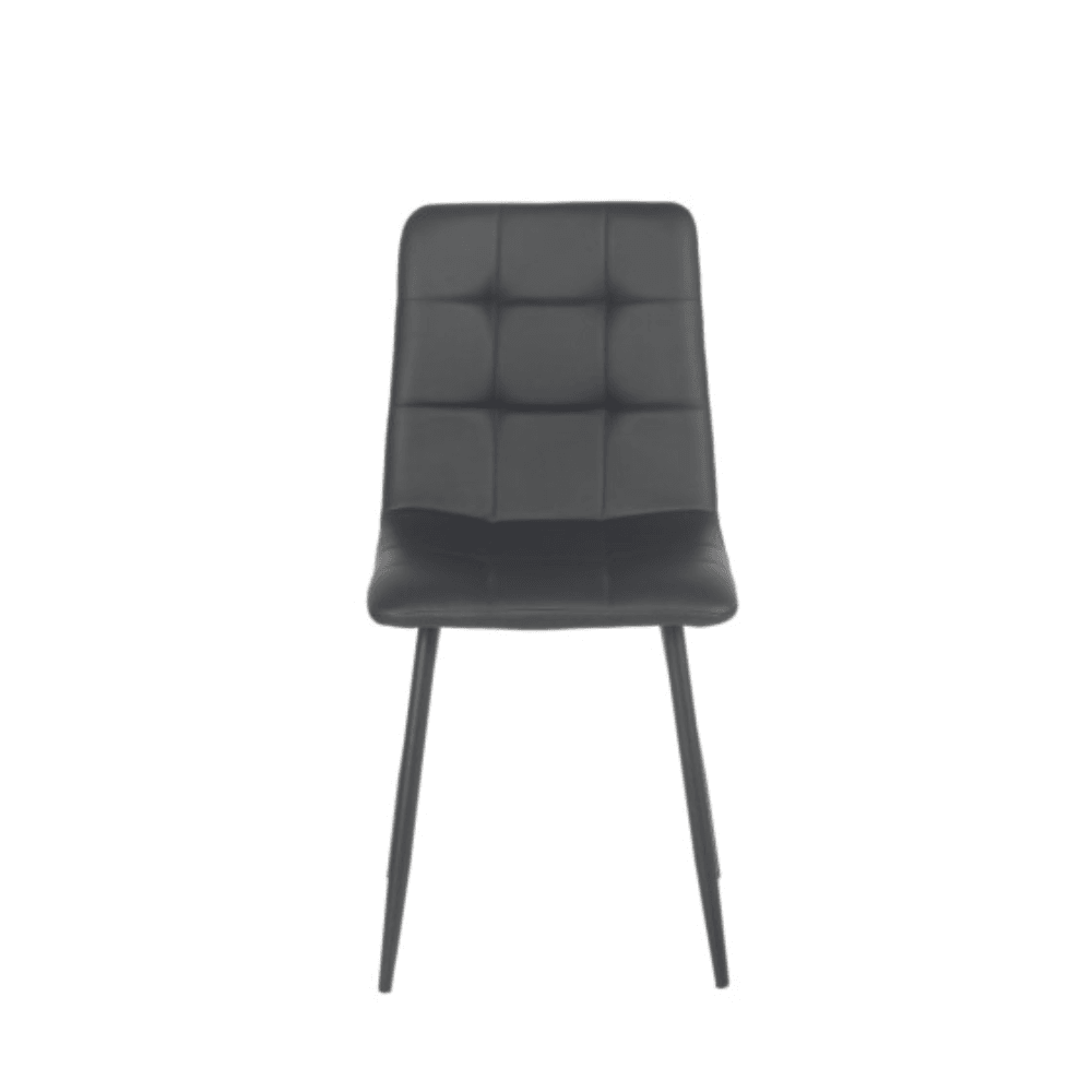 Set Of 2 Cristo Modern Ultrasuede Fabric Kitchen Dining Chair - Black Fast shipping On sale