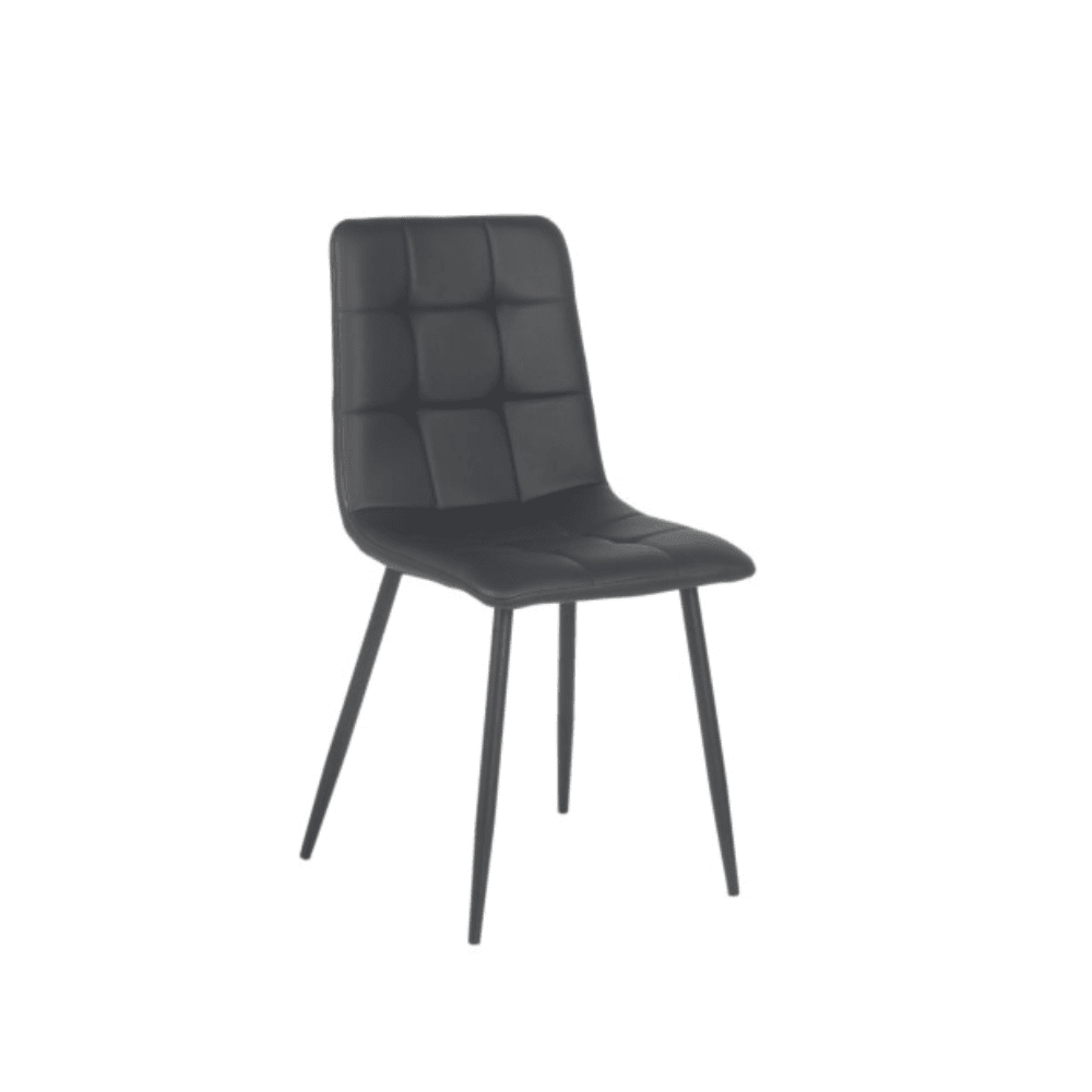 Set Of 2 Cristo Modern Ultrasuede Fabric Kitchen Dining Chair - Black Fast shipping On sale