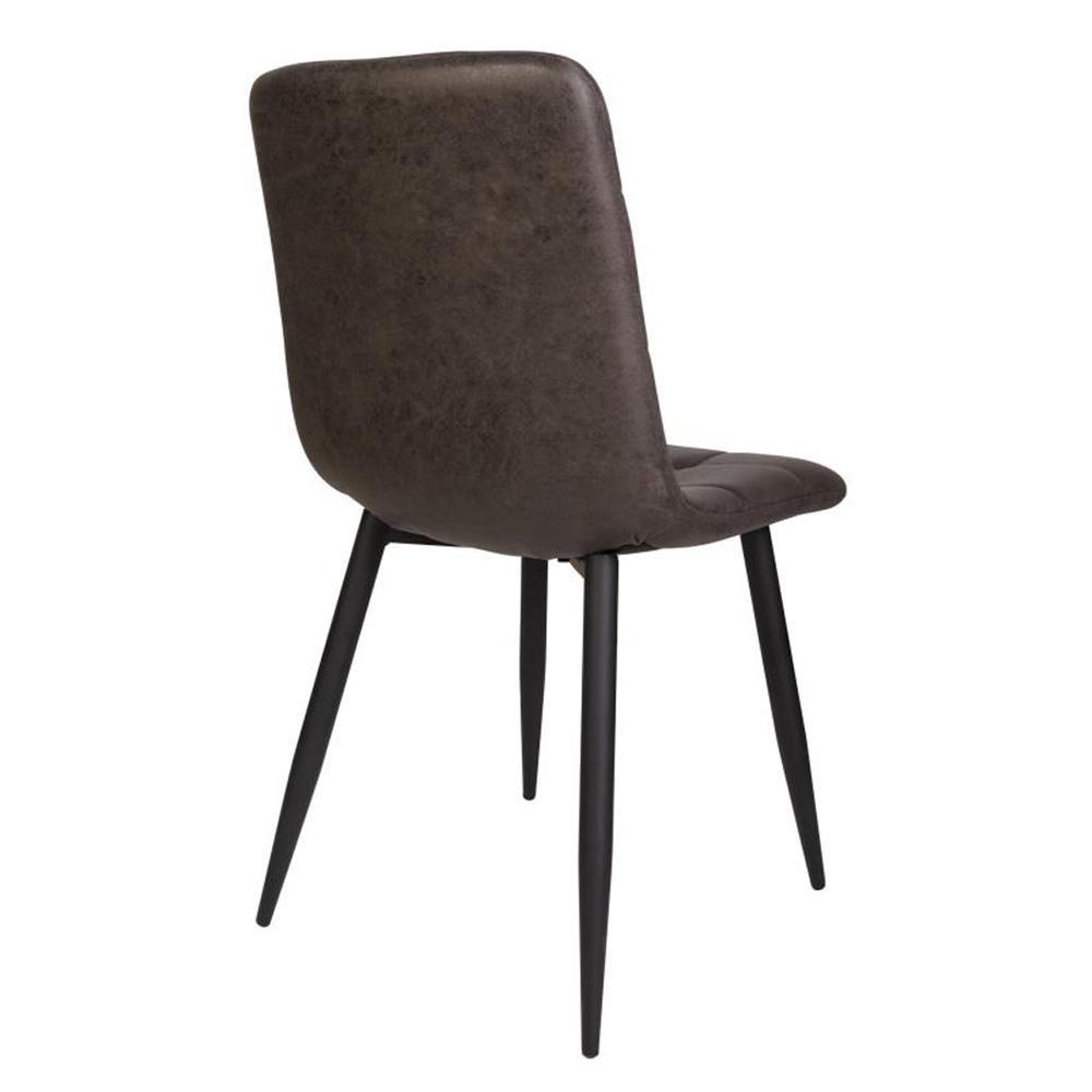 Set Of 2 Cristo Ultrasuede Fabric Dining Chair - Grey Fast shipping On sale