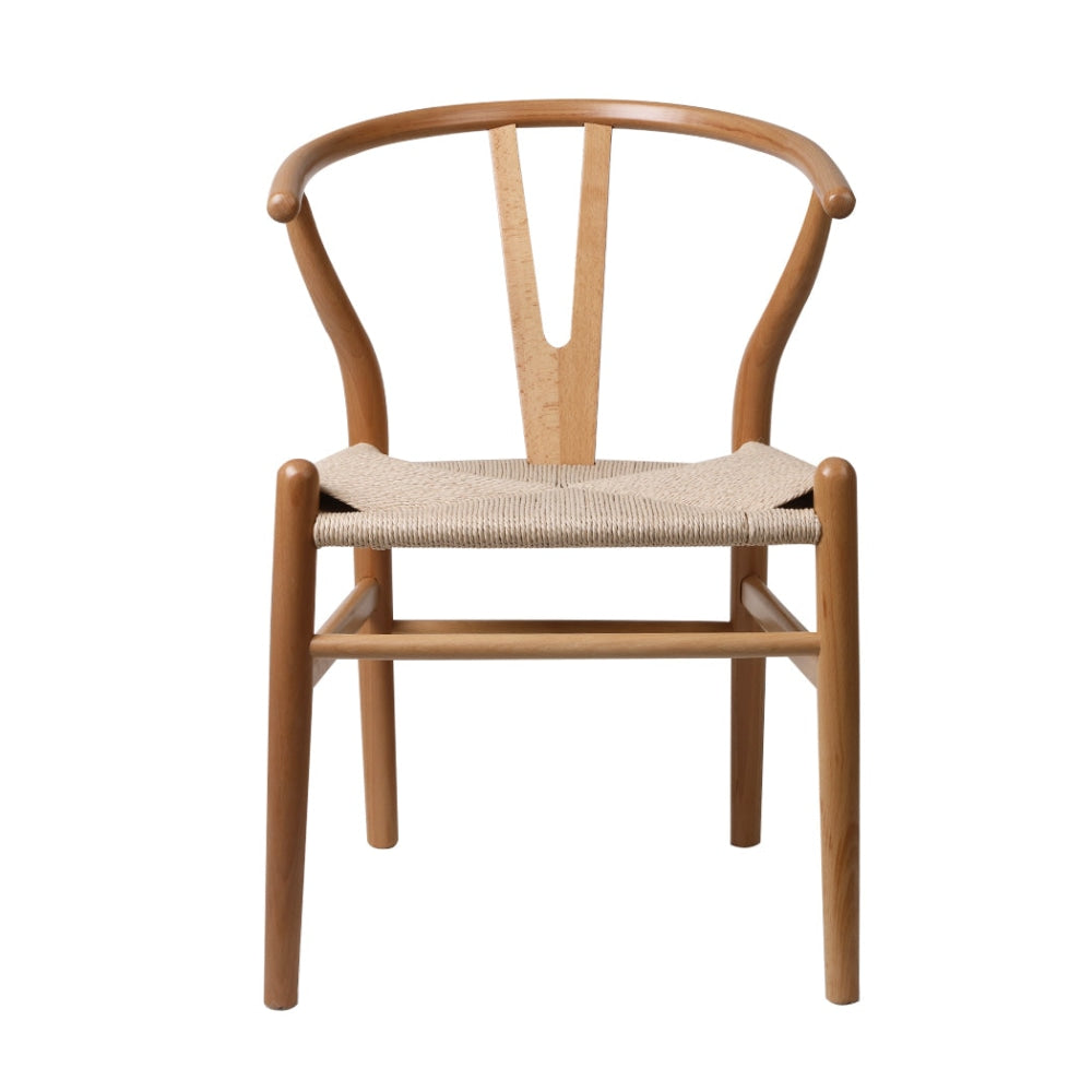 Set of 2 Dining Chairs Rattan Seat Side Chair Kitchen Wood Furniture Oak Fast shipping On sale