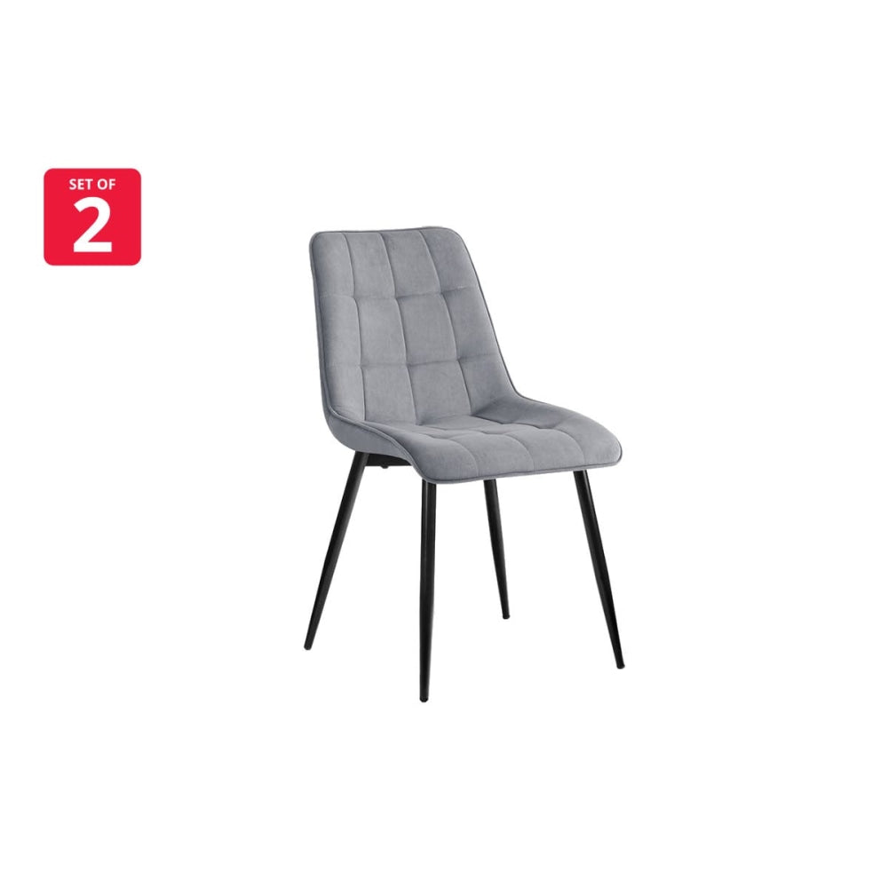 Set of 2 Dover Kitchen Dining Chairs - Charcoal Chair Fast shipping On sale