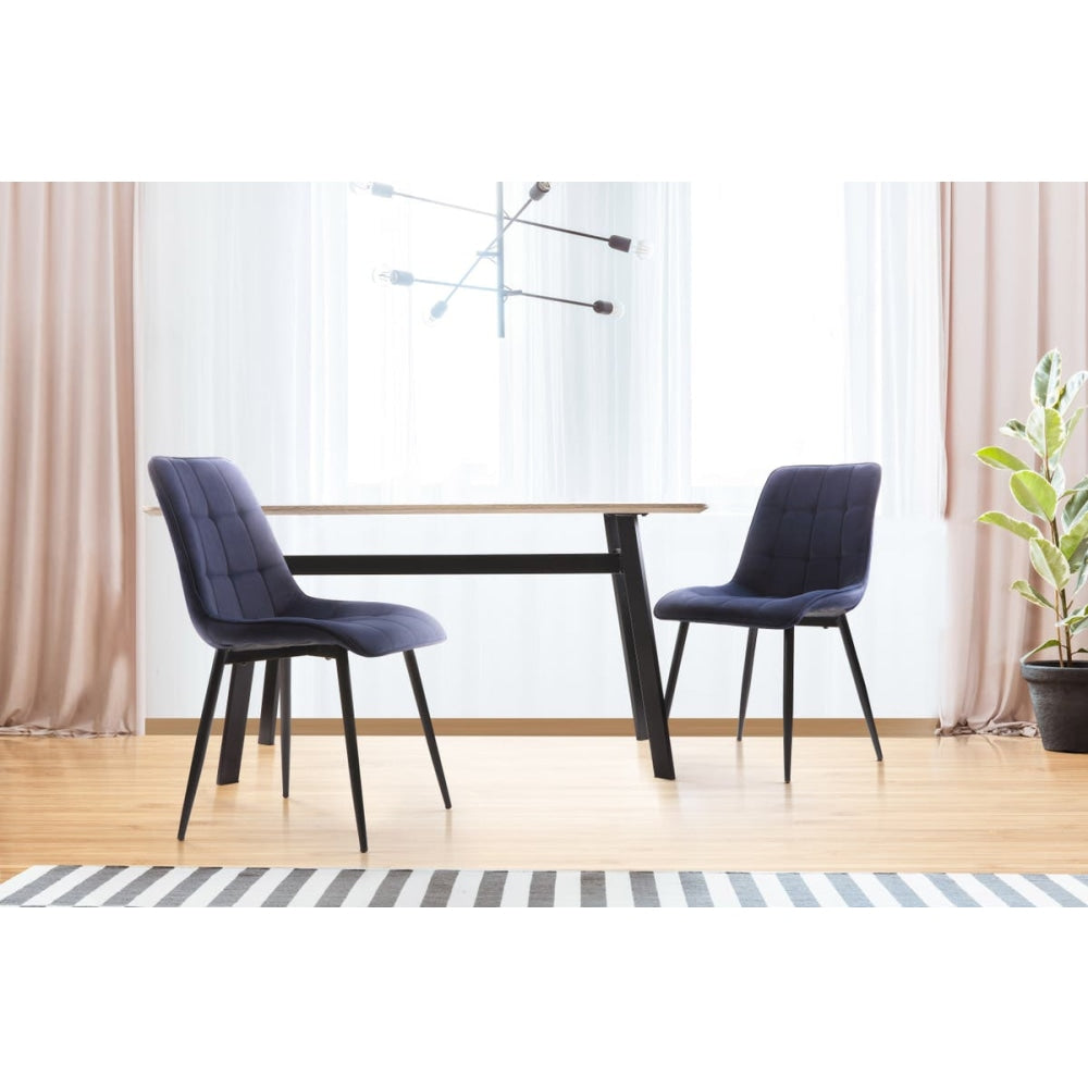 Set of 2 Dover Kitchen Dining Chairs - Navy Chair Fast shipping On sale