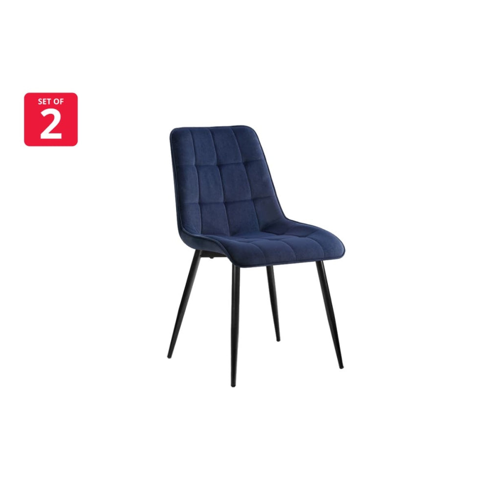 Set of 2 Dover Kitchen Dining Chairs - Navy Chair Fast shipping On sale