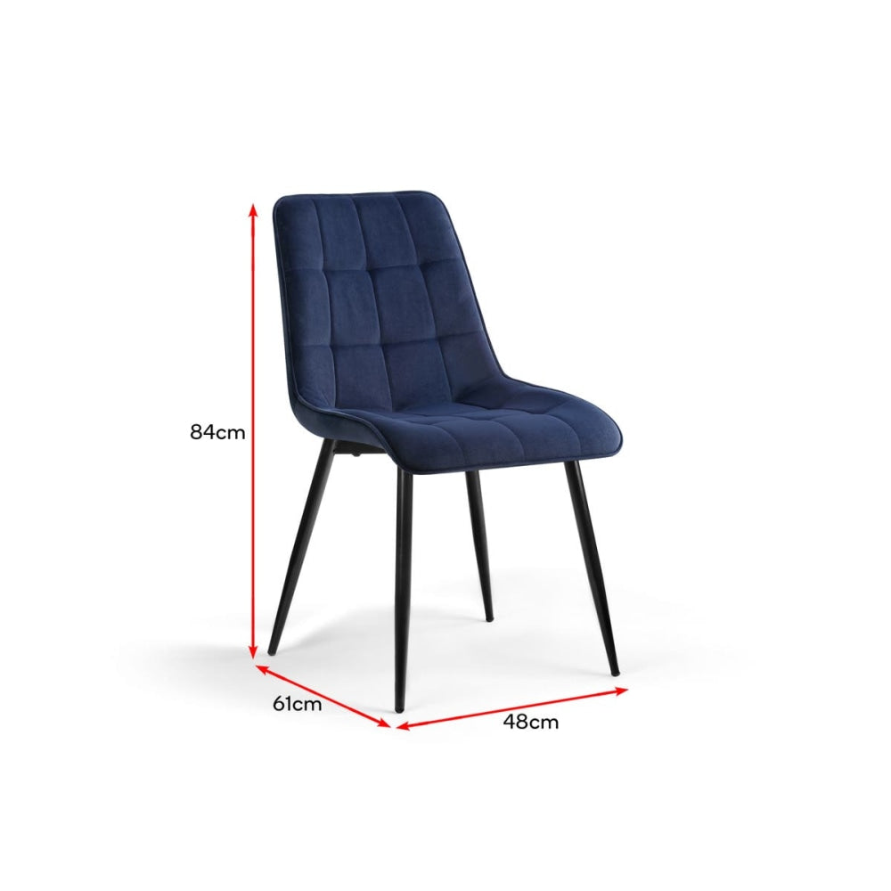 Set of 2 Dover Kitchen Dining Chairs - Navy Chair Fast shipping On sale