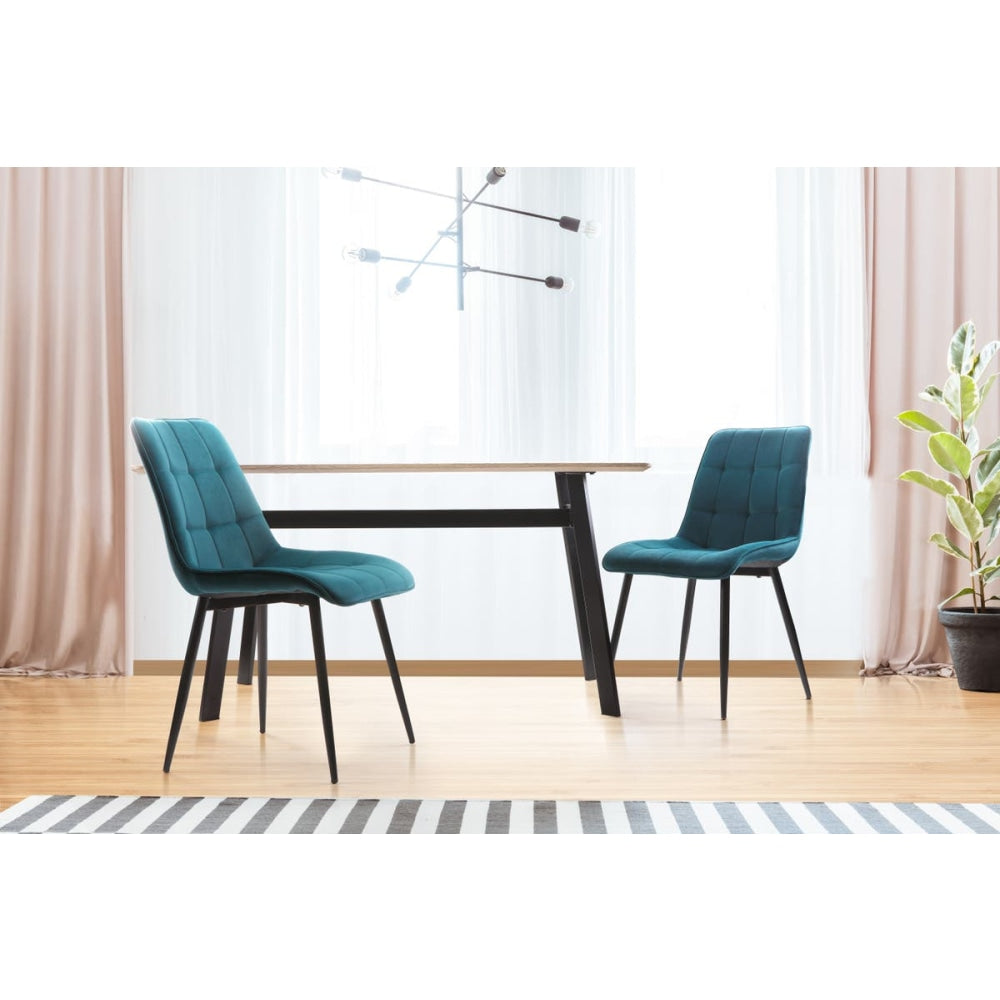 Set of 2 Dover Kitchen Dining Chairs - Teal Chair Fast shipping On sale