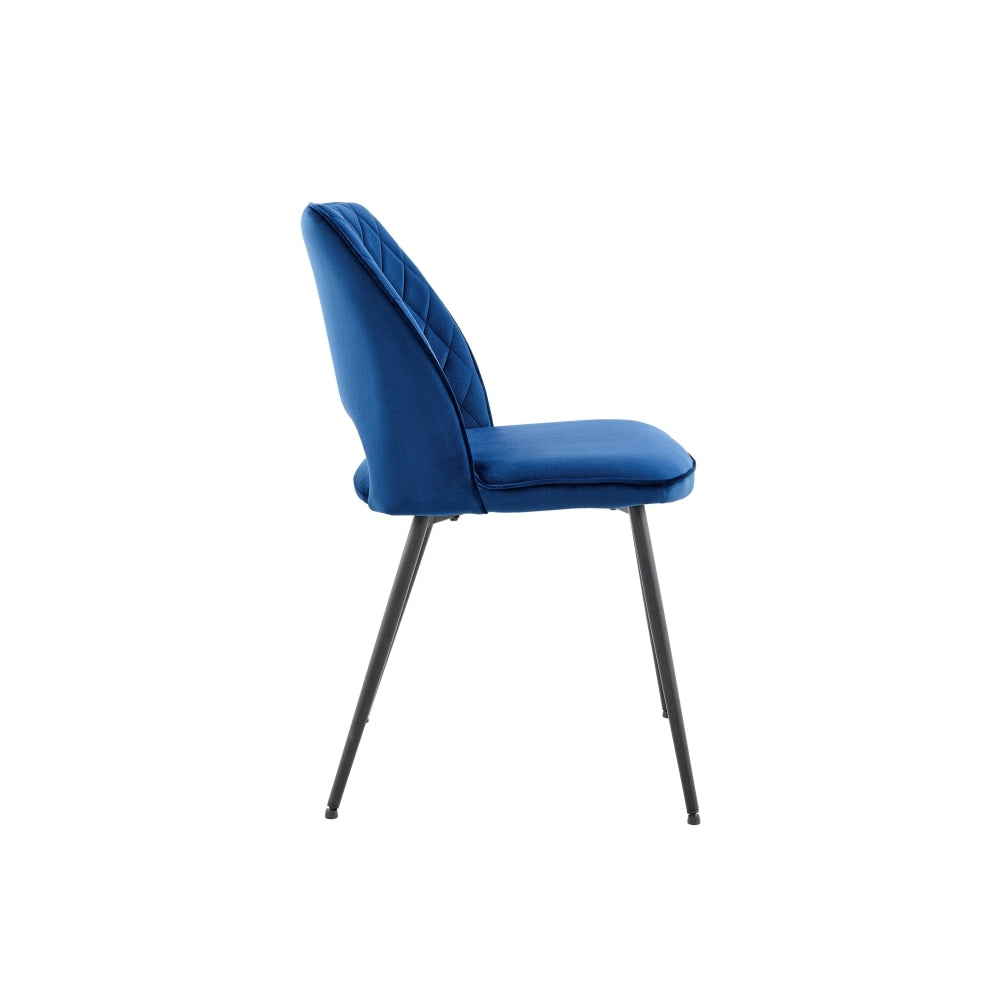 Set of 2 Dublin Kitchen Dining Chairs - Dark Blue Chair Fast shipping On sale