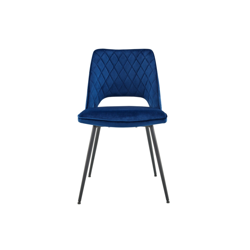 Set of 2 Dublin Kitchen Dining Chairs - Dark Blue Chair Fast shipping On sale