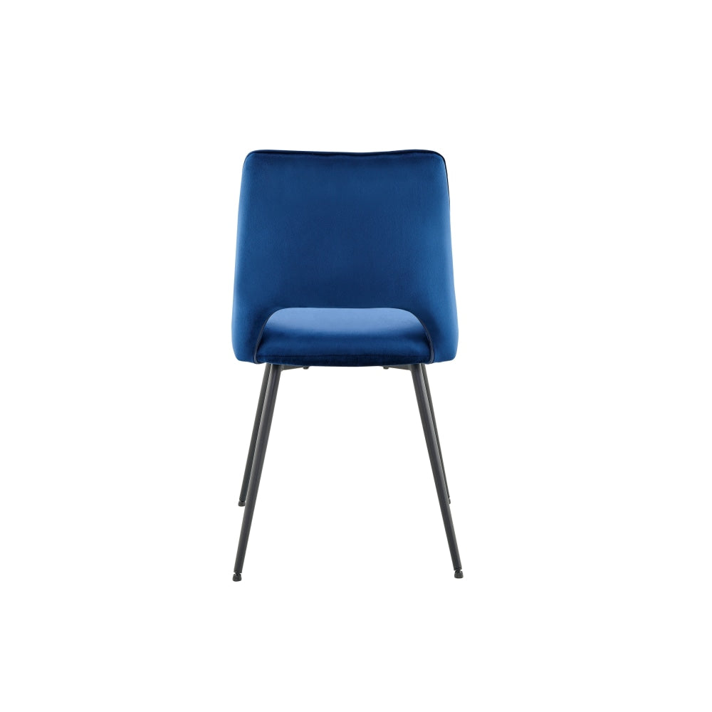 Set of 2 Dublin Kitchen Dining Chairs - Dark Blue Chair Fast shipping On sale