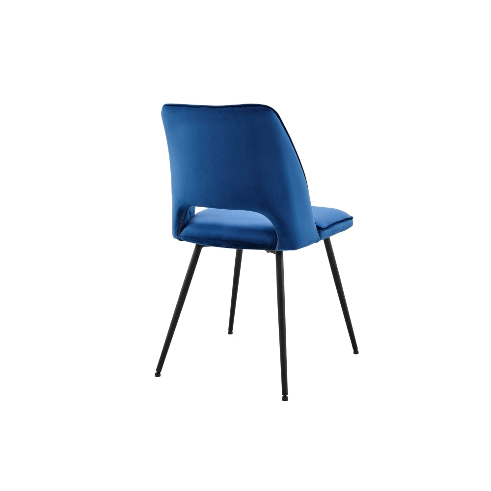 Set of 2 Dublin Kitchen Dining Chairs - Dark Blue Chair Fast shipping On sale