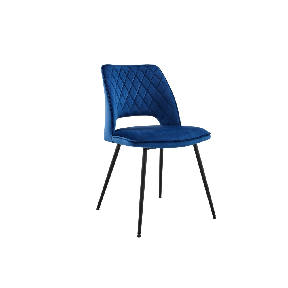 Set of 2 Dublin Kitchen Dining Chairs - Dark Blue Chair Fast shipping On sale