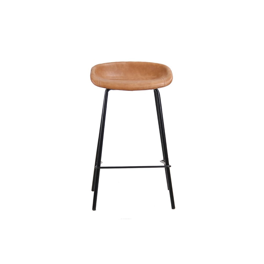 Set of 2 Emerson Plain Kitchen Counter Bar Stools - Brown Stool Fast shipping On sale