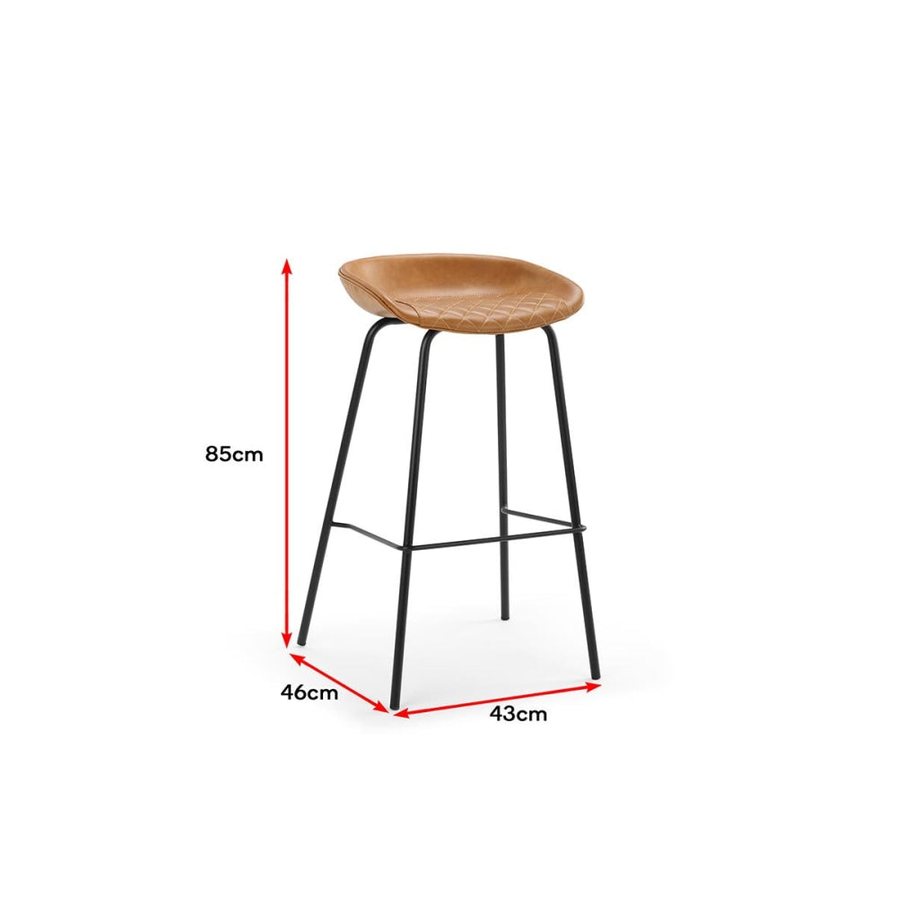 Set of 2 Emerson Premium Quilted Kitchen Counter Bar Stools - Tan Stool Fast shipping On sale