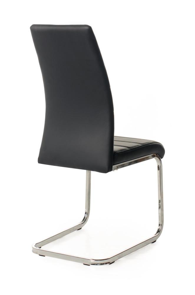 Momentous Living Set of 2 Giara Faux Leather Dining Chair Chrome Legs