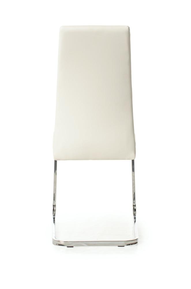 Set of 2 Giara Faux Leather Dining Chair Chrome Legs - White Fast shipping On sale