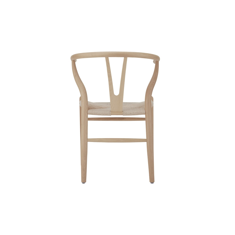 Set of 2 Hans Wegner Replica Wishbone Kitchen Dining Chair - Oak Wood/Natural Natural Fast shipping On sale