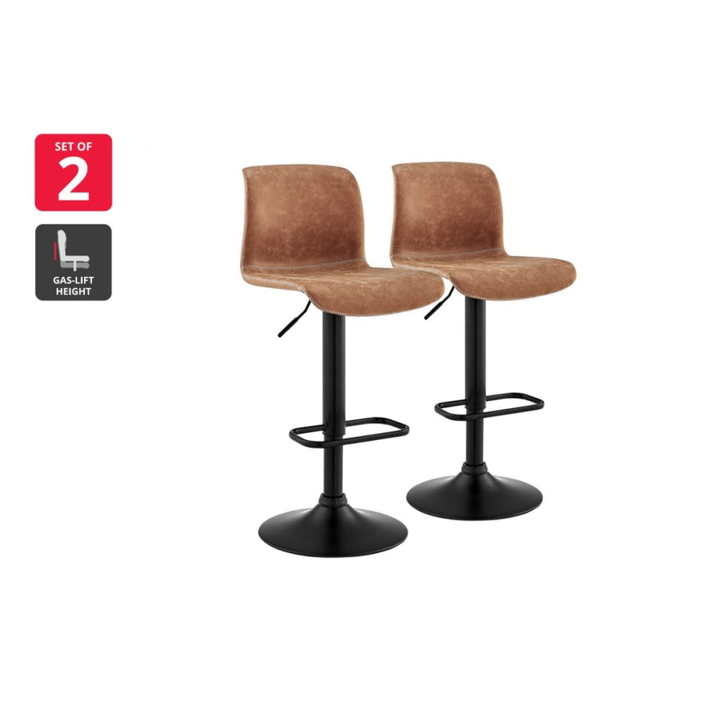 Set of 2 Jackson High Back Kitchen Counter Bar Stools - Tan Stool Fast shipping On sale