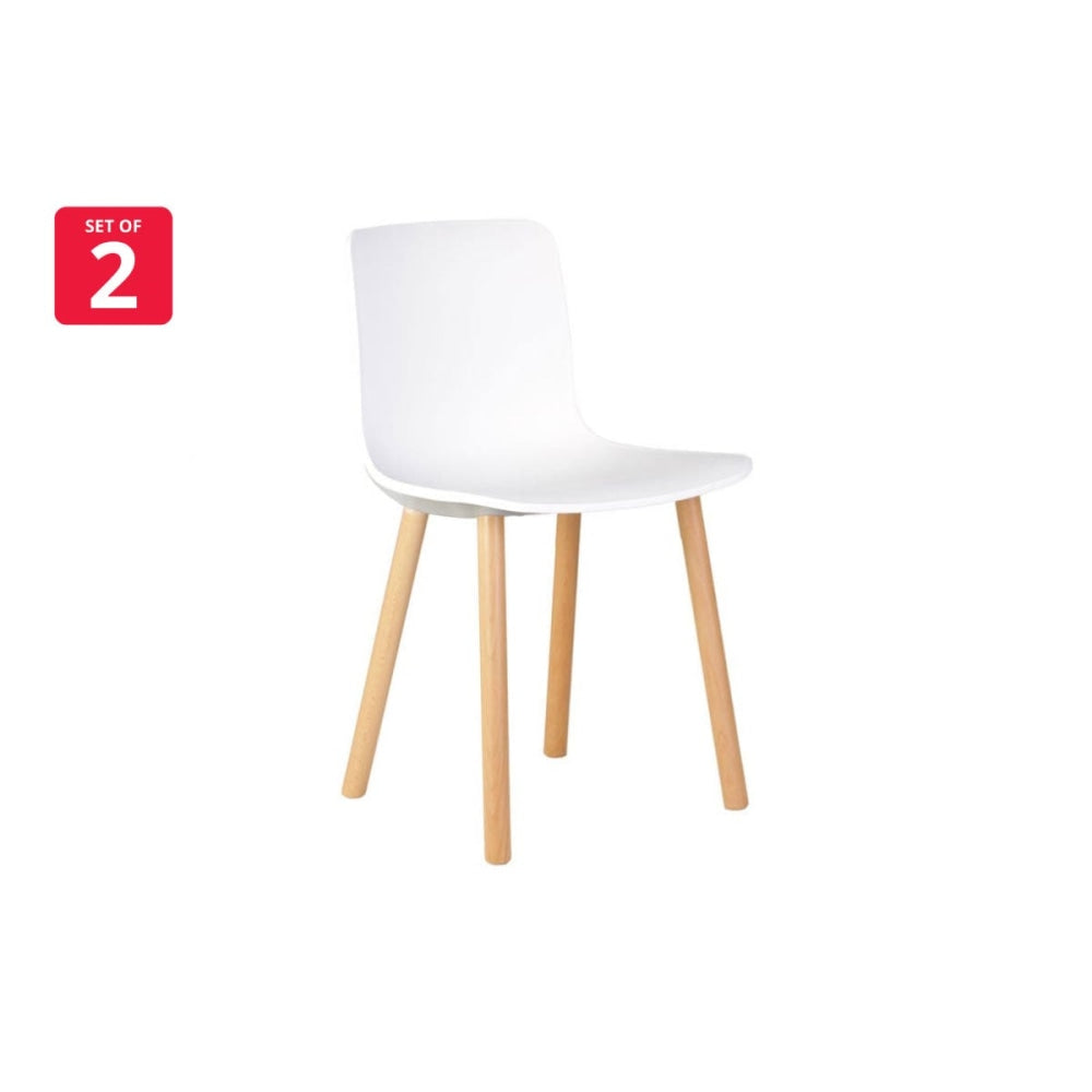 Set of 2 Jasper Morrison Replica Hal Kitchen Dining Side Chairs - White Chair Fast shipping On sale