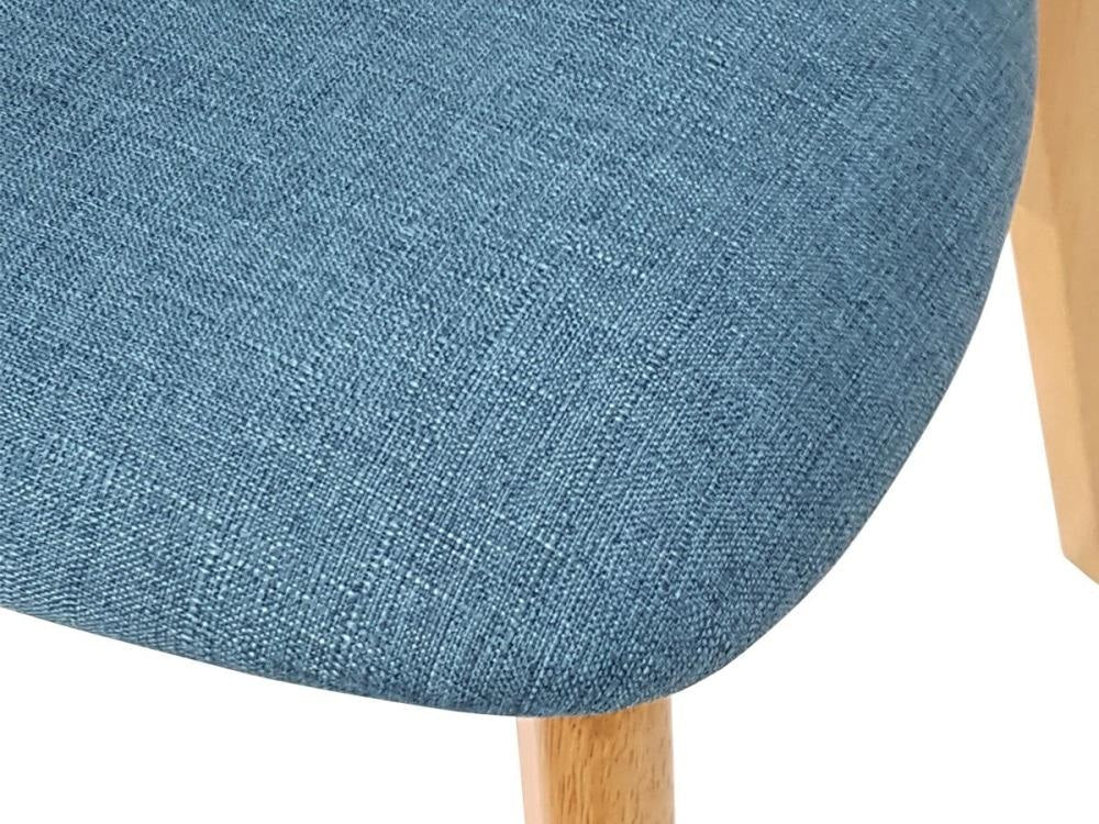 Set Of 2 - Jelly Bean Scandinavian Fabric Wooden Dining Chair - Teal Fast shipping On sale
