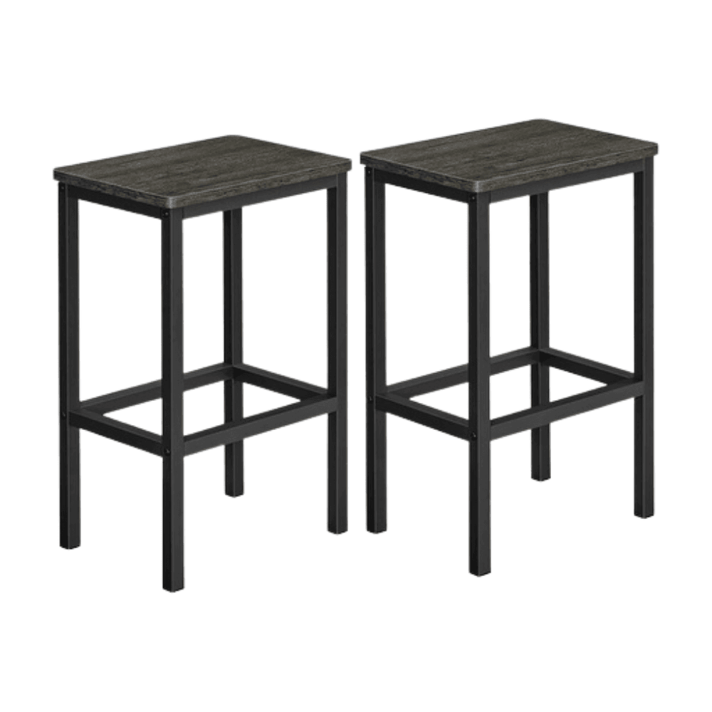 Set of 2 Kitchen Bar Chairs Charcoal Gray - VASAGLE Stool Fast shipping On sale