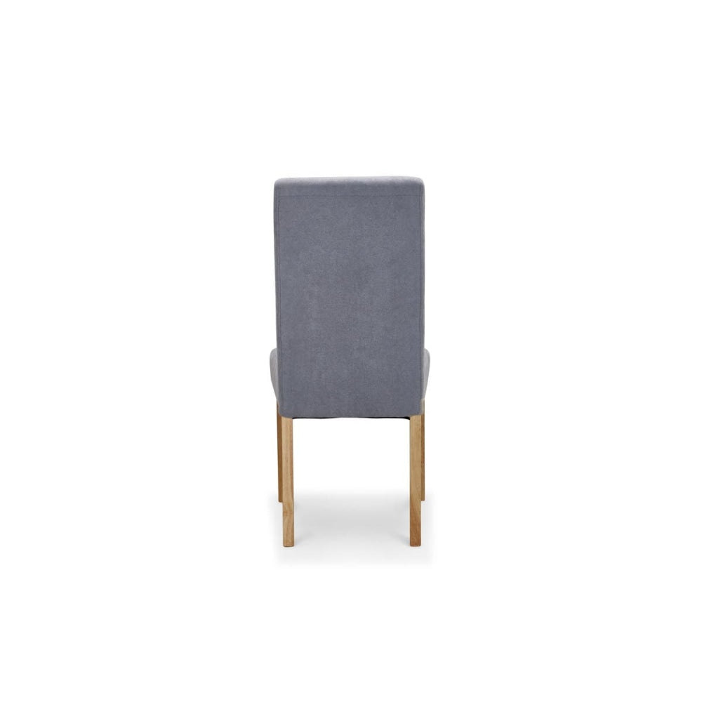 Set of 2 Kyran Fabric Kitchen Dining Chairs - Ash Grey Chair Fast shipping On sale