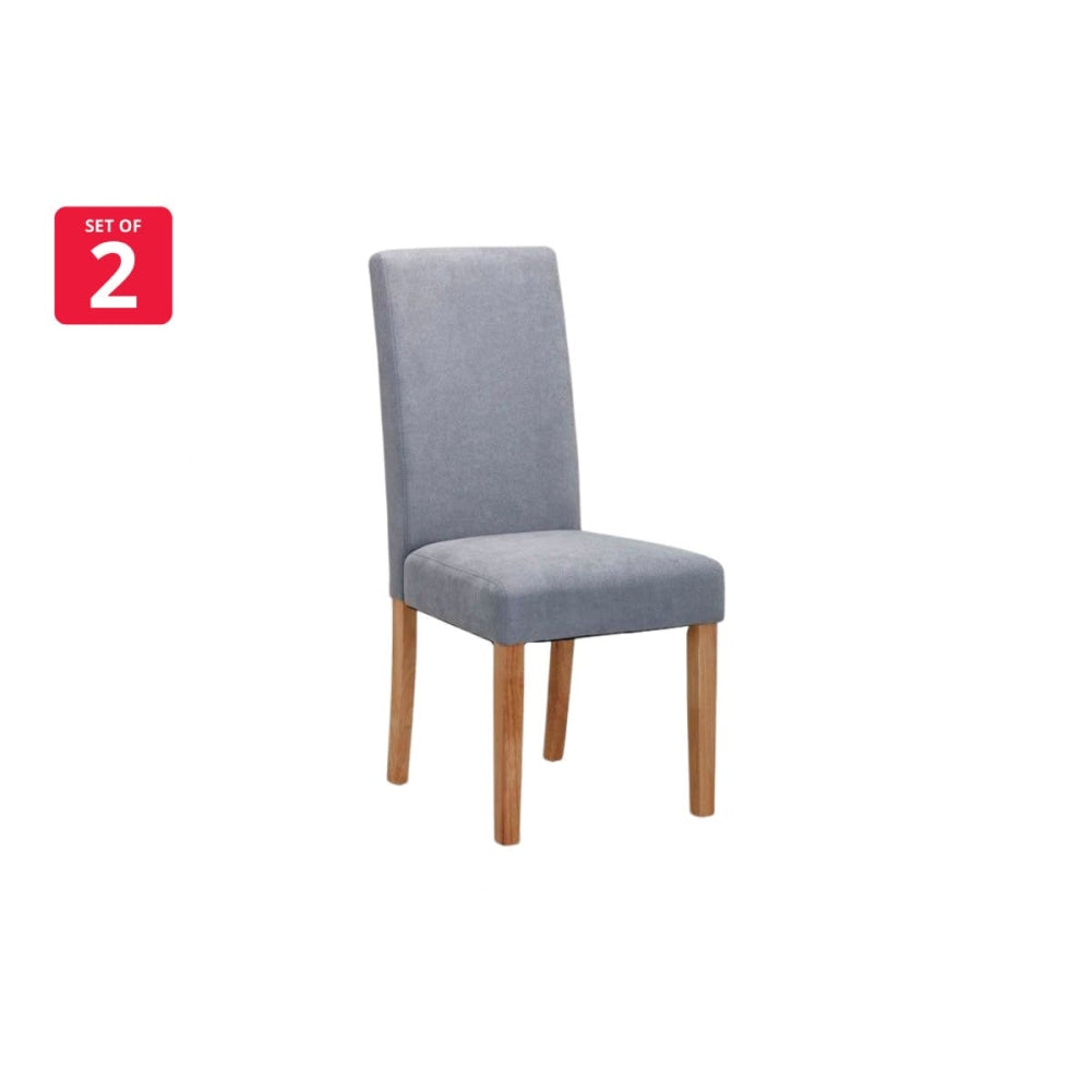 Set of 2 Kyran Fabric Kitchen Dining Chairs - Ash Grey Chair Fast shipping On sale