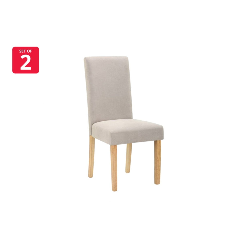 Set of 2 Kyran Fabric Kitchen Dining Chairs - Beige Chair Fast shipping On sale