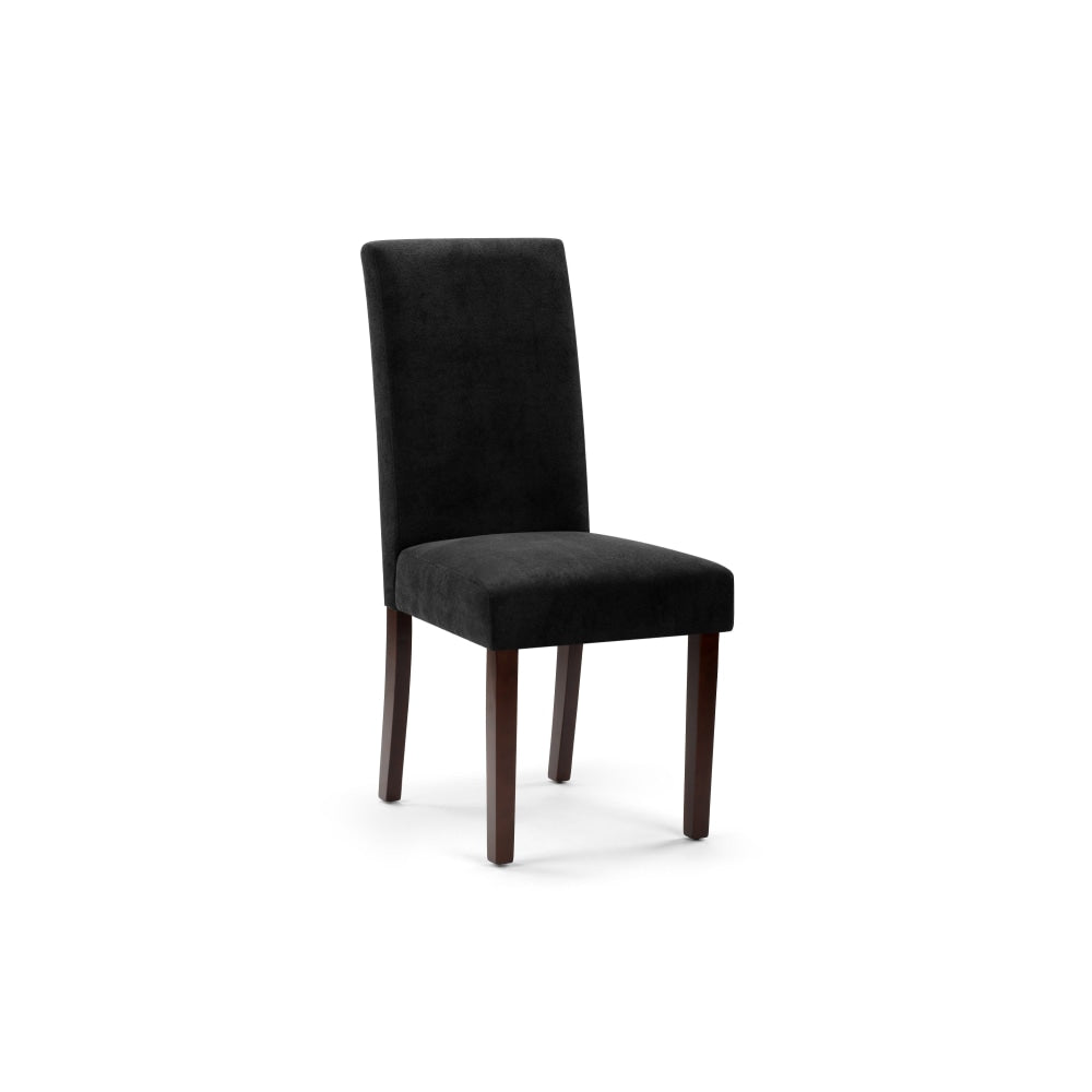 Set of 2 Kyran Fabric Kitchen Dining Chairs - Black Chair Fast shipping On sale