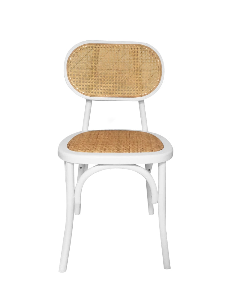 Set Of 2 Lima Rattan Dining Chair - Natural/White Fast shipping On sale