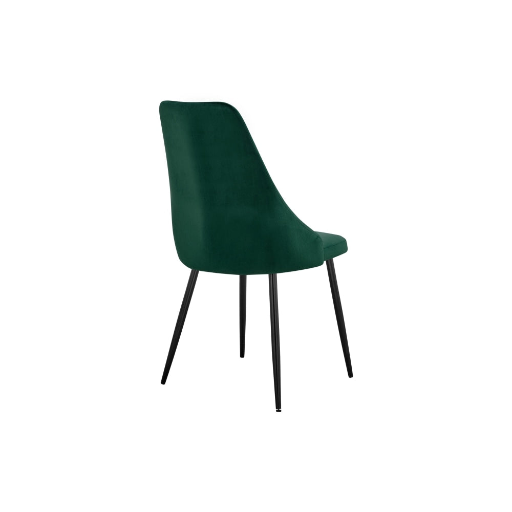 Set of 2 Lucca Kitchen Dining Chairs - Forest Green Chair Fast shipping On sale