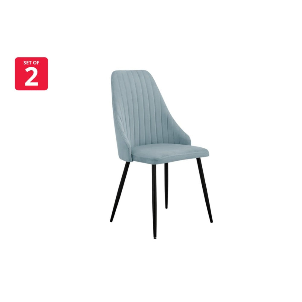 Set of 2 Lucca Kitchen Dining Chairs - Light Grey Chair Fast shipping On sale