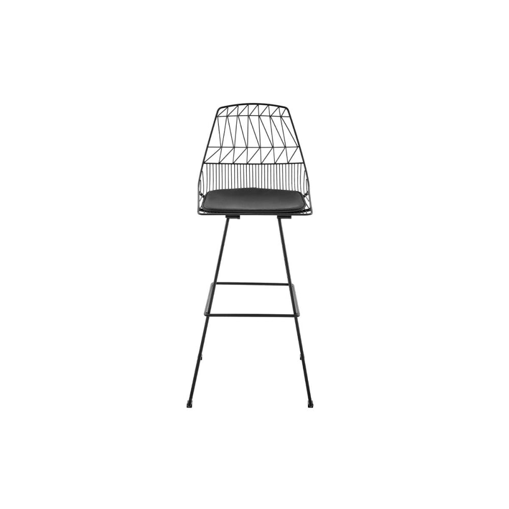 Set of 2 Lucy Kitchen Counter Bar Stool - Black Fast shipping On sale