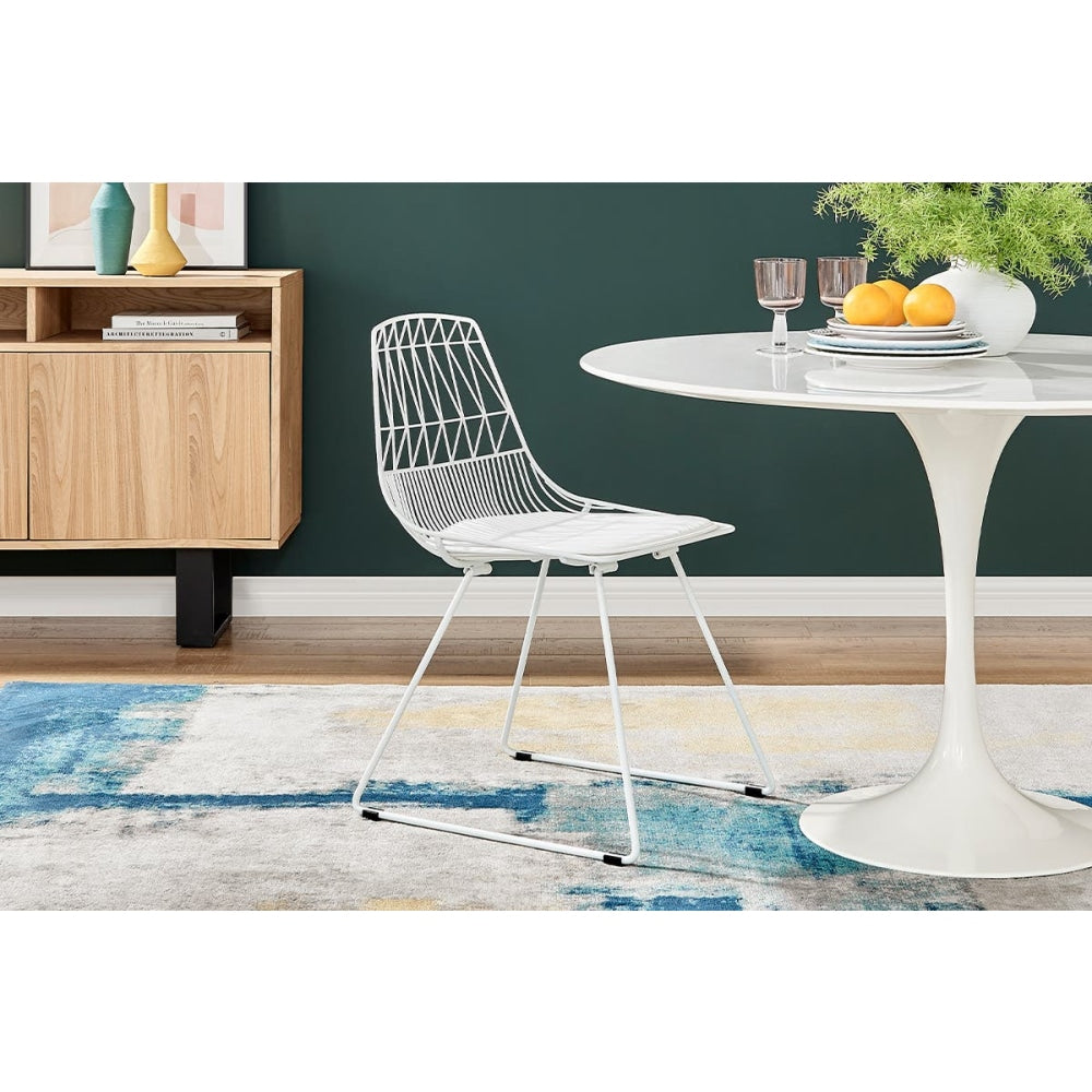 Set of 2 Lucy Kitchen Dining Chair - White Fast shipping On sale