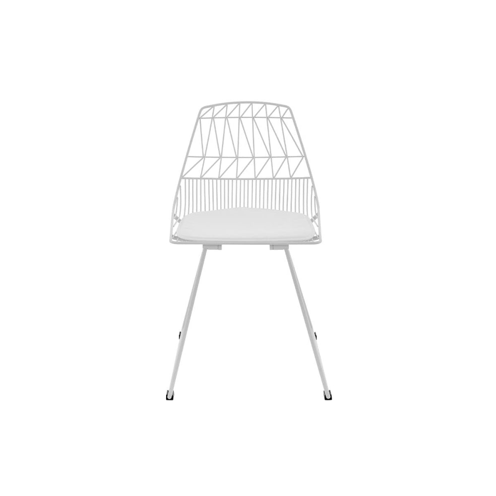 Set of 2 Lucy Kitchen Dining Chair - White Fast shipping On sale