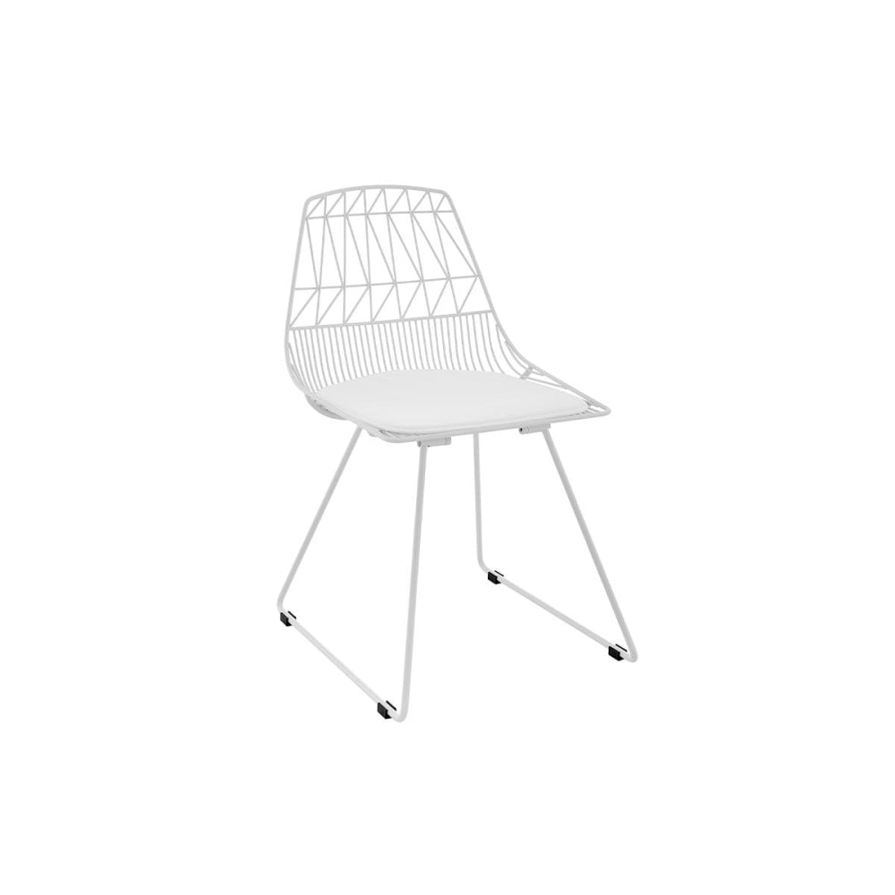 Set of 2 Lucy Kitchen Dining Chair - White Fast shipping On sale