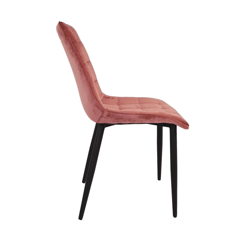 Set of 2 Lumy Velvet Fabric Modern Dining Chair - Pink Fast shipping On sale