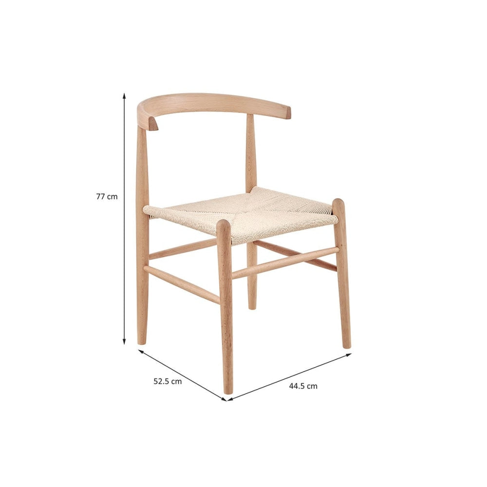 Set of 2 Malibu Kitchen Dining Chairs - Beech/Natural Beech Chair Fast shipping On sale