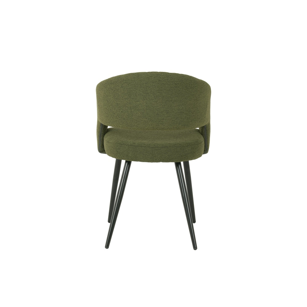 Set Of 2 Merril Modern Boucle Fabric Kitchen Dining Chair - Olive Fast shipping On sale