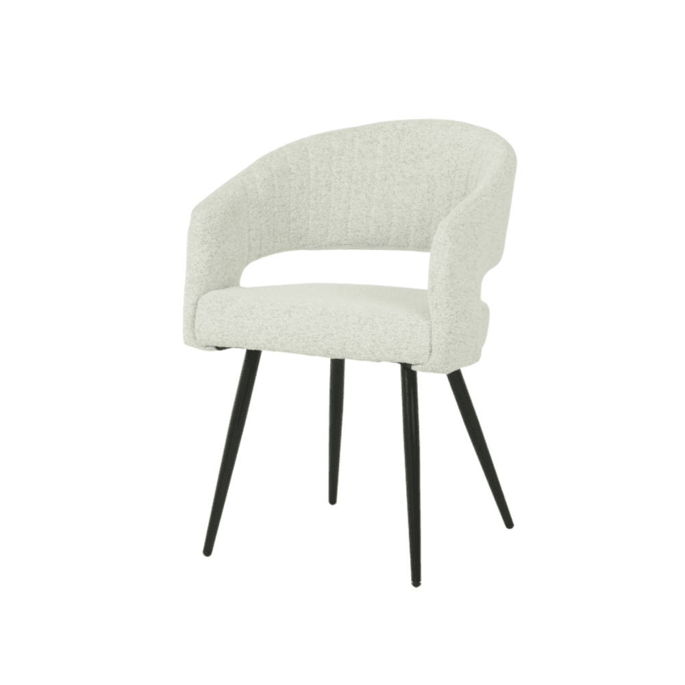 Set Of 2 Merril Modern Boucle Fabric Kitchen Dining Chair - Sand Fast shipping On sale